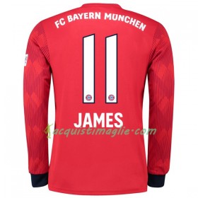 Divisa di Calcio Bayern Monaco James 11 Prima 2018/2019 Manica Lunga